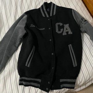 Black letterman jacket